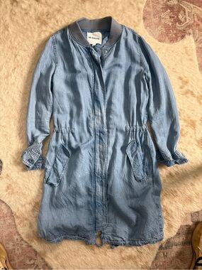 BB Dakota Light Wash Denim Drawstring Jacket